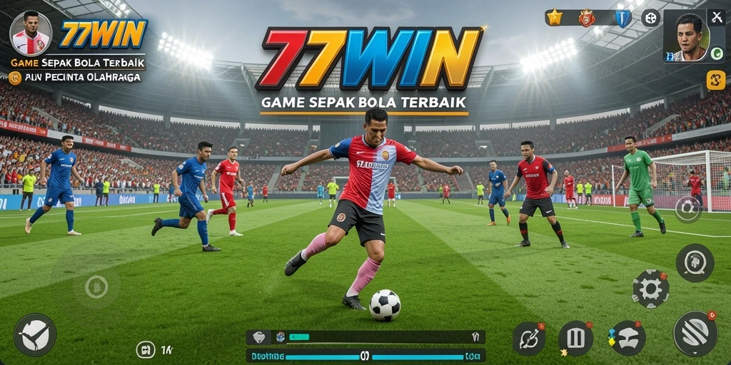 Screenshot dari gameplay menarik 77WIN dengan aksi sepak bola mendebarkan.