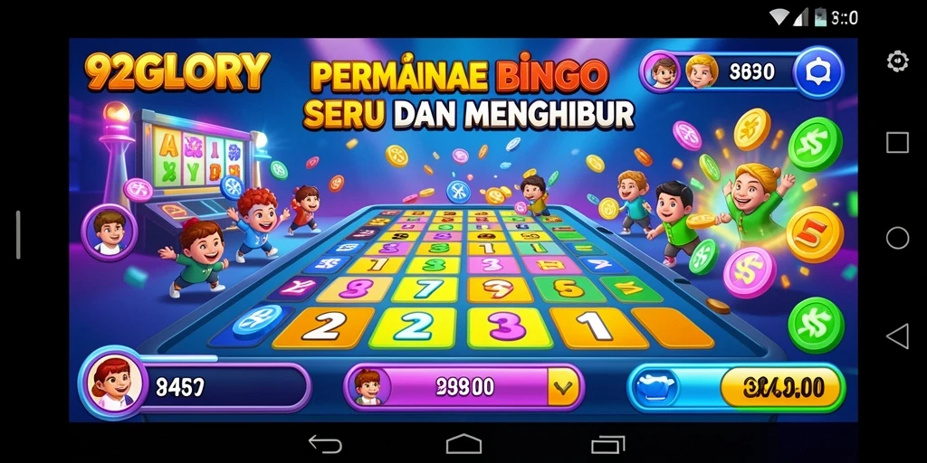 Screenshot menunjukkan gameplay seru dalam 92GLORY dengan pemain yang aktif.
