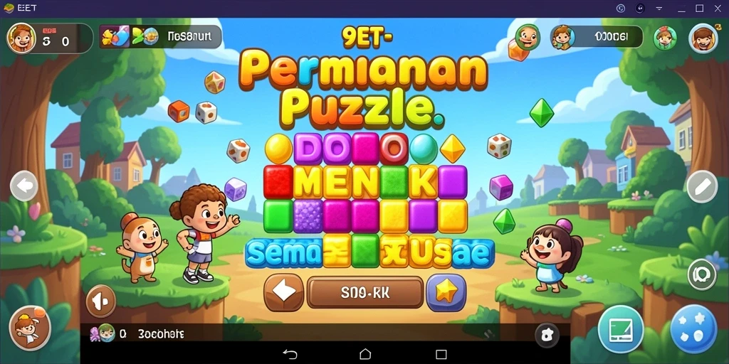 Tampilan gameplay 9ET menampilkan tantangan Puzzle yang seru.
