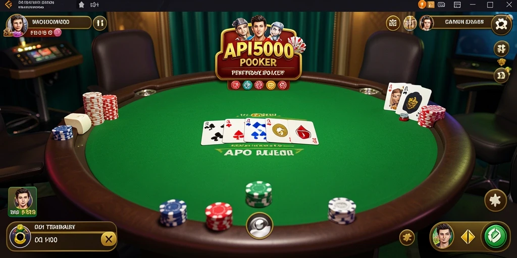 Tampilan gameplay Poker yang mendebarkan di API5000.