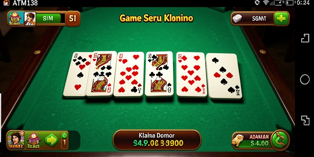 Screenshot utama ATM138 menunjukkan gameplay seru dan interaksi pemain dalam Domino.