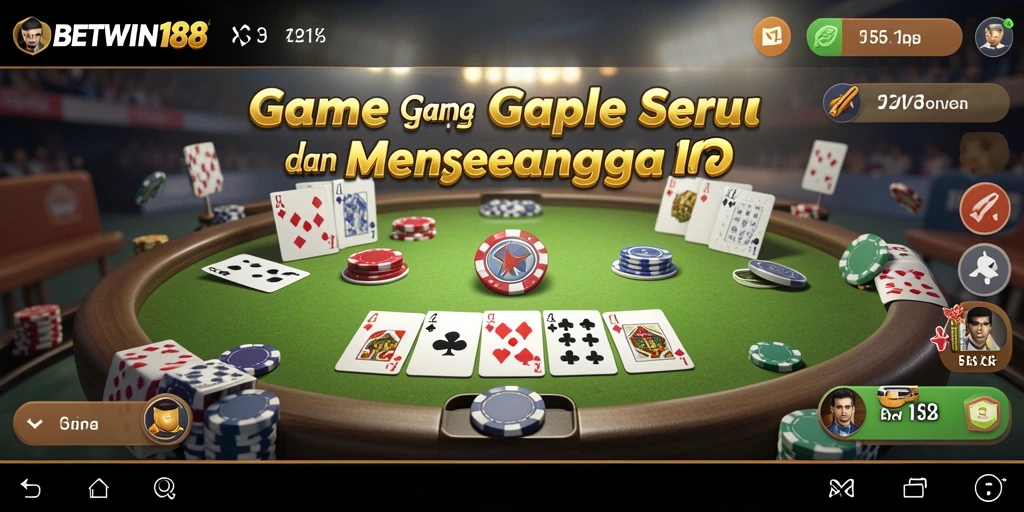 Tampilan gameplay seru Gaple di aplikasi BETWIN188.