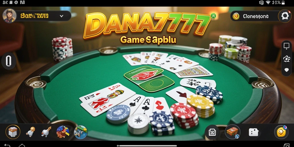 Screenshot DANA777 menampilkan gameplay Gaple yang seru dan interaktif.