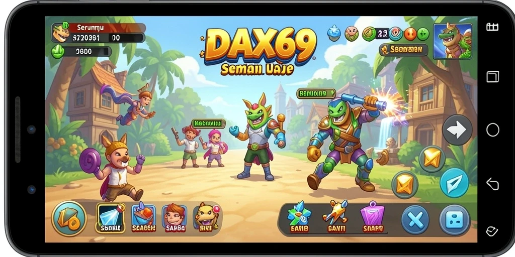 Tampilan menarik dari gameplay DAX69 yang menyenangkan.