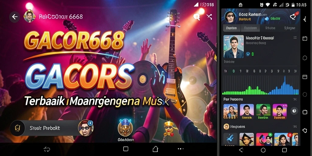 Tampilan gameplay GACOR668 dengan berbagai pilihan lagu musik.