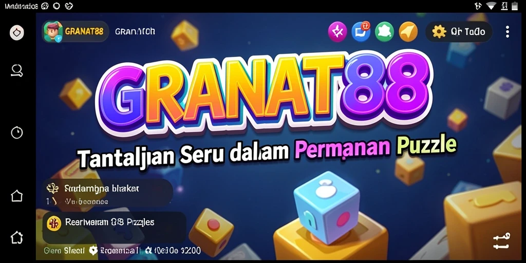 Tampilan gameplay seru dari game Puzzle GRANAT88.