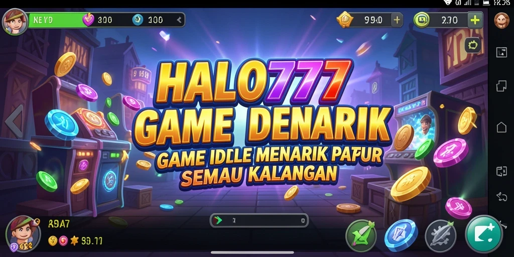 Tampilan gameplay HALO777 dengan berbagai karakter dan aktivitas idle.