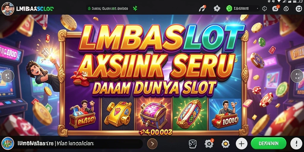 Screenshot gameplay LMBASLOT menampilkan aksi seru dan kemenangan dramatis.