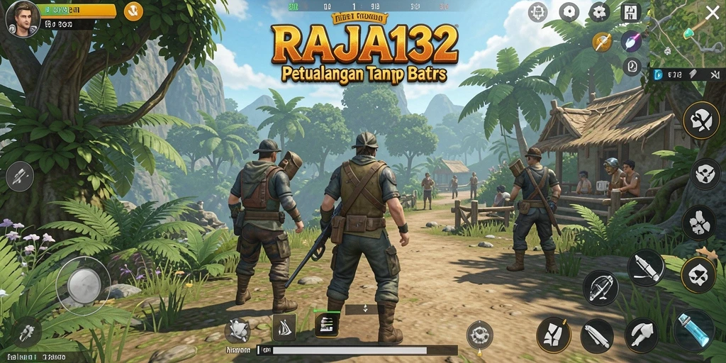 Tangkapan layar utama RAJA132 menampilkan petualangan seru di dunia terbuka.