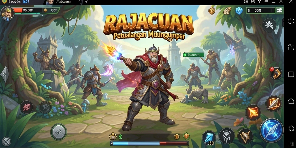 Tangkapan layar dari gameplay RAJACUAN yang mendebarkan