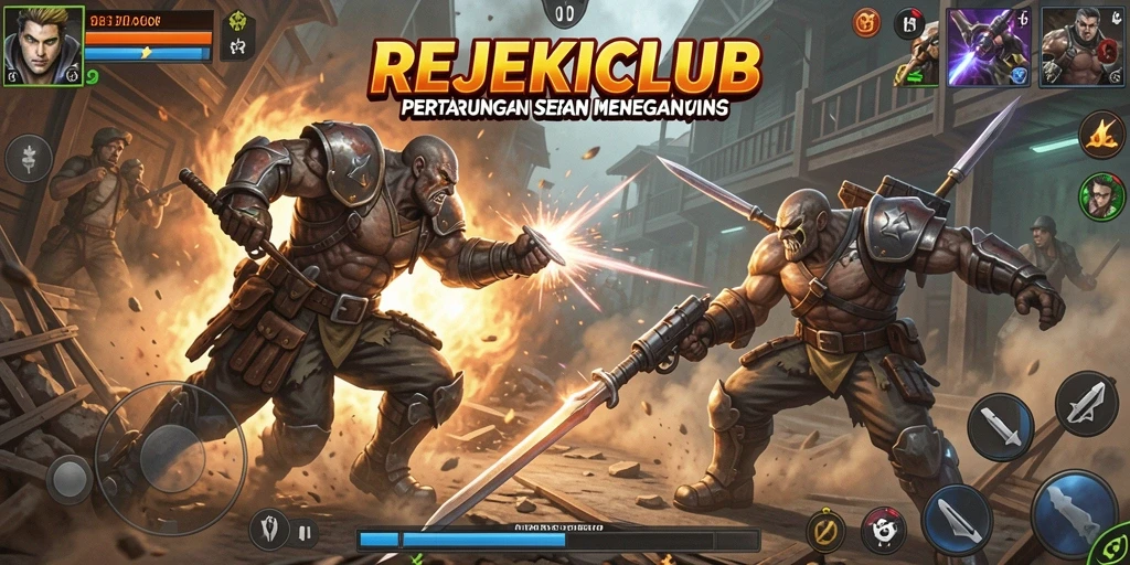 Screenshot gameplay <strong>REJEKICLUB</strong> menampilkan aksi pertarungan yang epik.