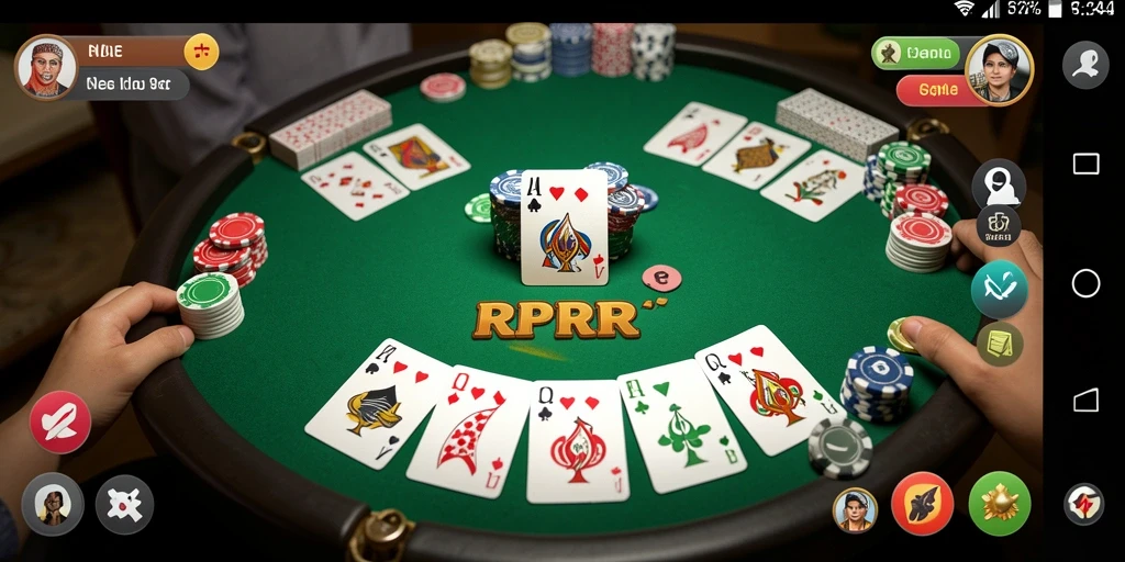 Screenshot RPRR menampilkan gameplay Gaple yang seru dan interaktif.