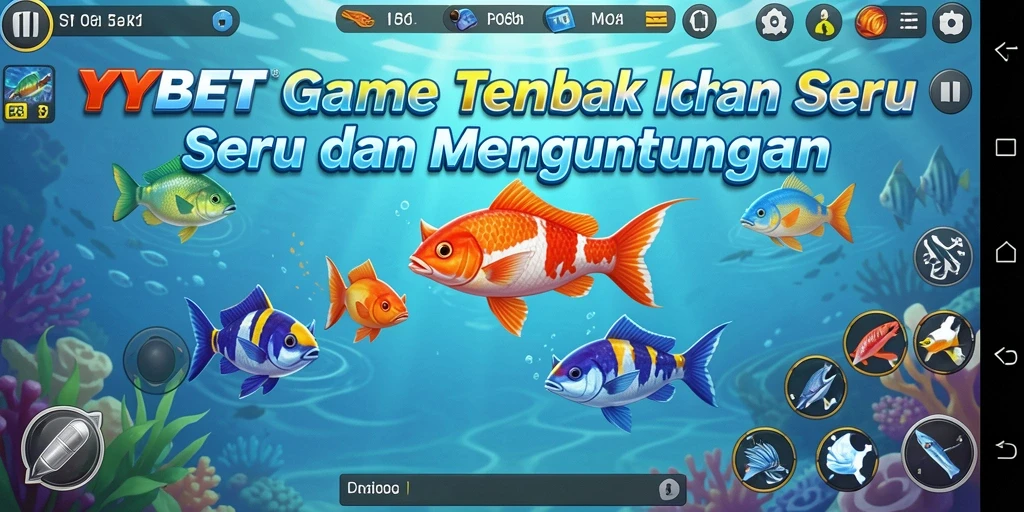 Tampilan gameplay seru dalam game Tembak Ikan YYBET.