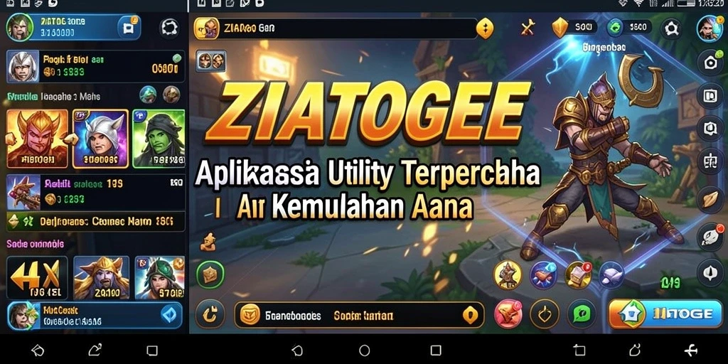 Tampilan antarmuka ZIATOGEL yang sederhana dan mudah digunakan.